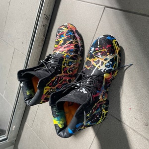 Custom painted Timberland Boots Color Splash Art Style Funky *UNIKAT*
