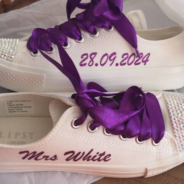 personalised bridal shoes