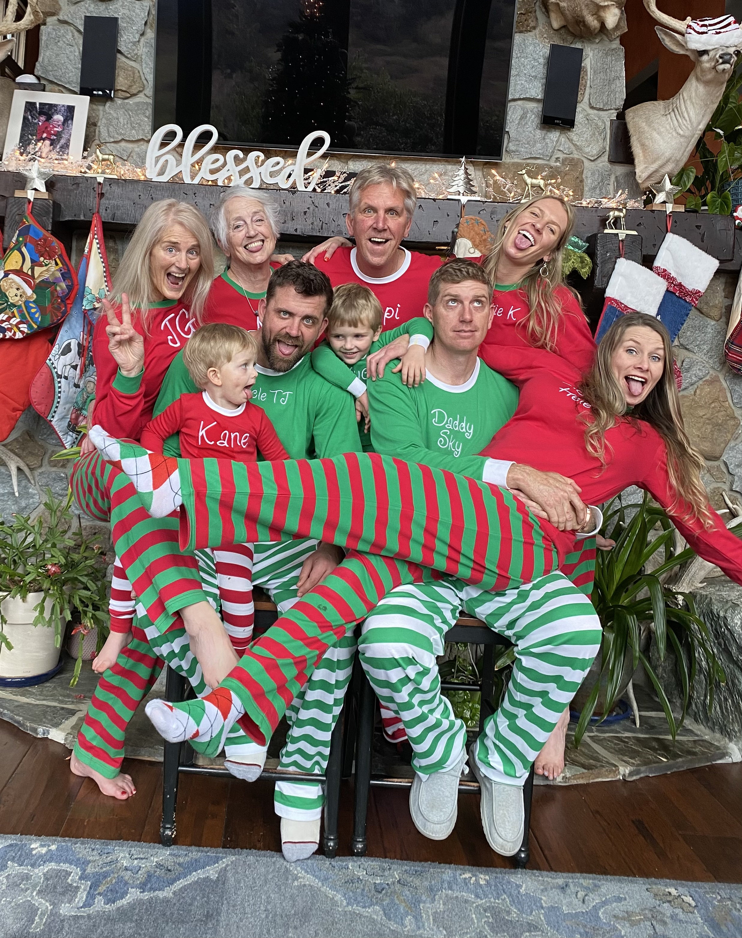 Family Christmas Pajamas, Matching Christmas Pajamas, Personalized Christmas Pajamas,  Family Christmas PJs,
