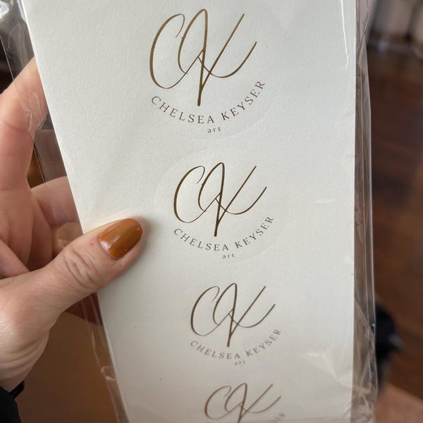 Embossed Sticker - Custom Gold Foil Seal, Blind Raised Embossing ...