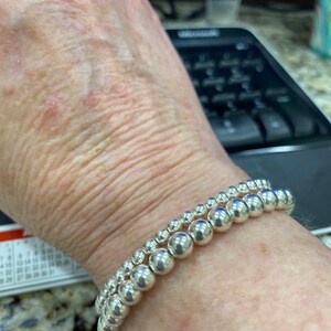 The Katie Sterling Silver Bead Bracelet Silver Bead 