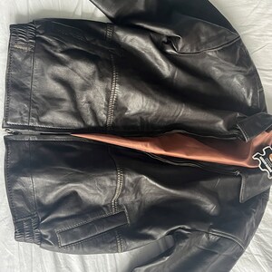 Leather Biker Slim Fit Brown with Buckles Sides main image 1