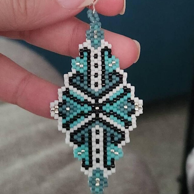 Beaded Earrings Pattern, NEW Design Beading Pattern #2