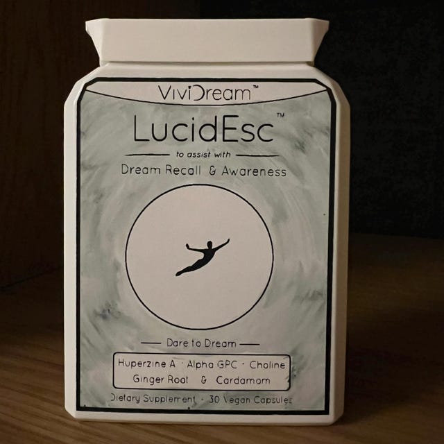 Lucidesc Lucid Dreaming Pills Supplement | Plant-based Memory + Sleeping  Awareness Enhancer