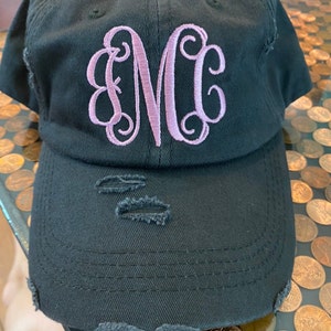 Monogrammed Hat, Personalized Hat, Ladies Monogram Hat, Monogrammed Cap ...