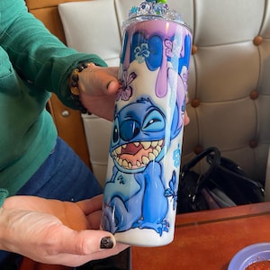 Tumbler, Stitch with Custom Resin Ice top 20oz. Holidays and Birthdays, great gift