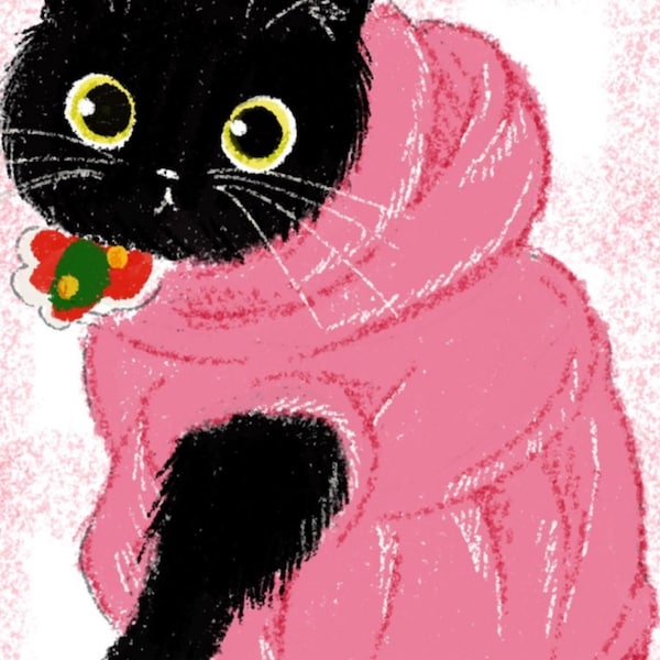 Custom Cat Portrait, Cute Cat Poster, Personalized Badly Drawn Pet Art ...