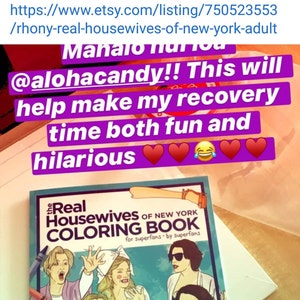 Download Rhony Real Housewives Of New York Adult Coloring Book Rhony Etsy