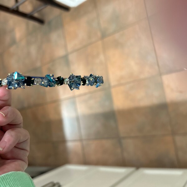 Luxurious, Jeweled headband Blue Crystal main image 0