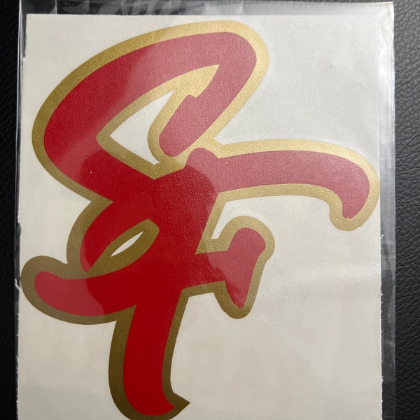 SF Decal - San Francisco 49ers Inspired - High Quality Sticker - 49ers ...