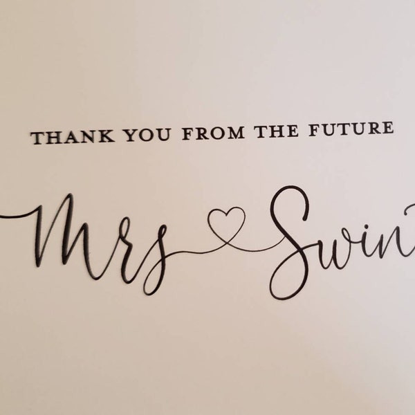 Personalized Wedding Thank You Cards: Modern Script, Kraft Envelopes - Etsy