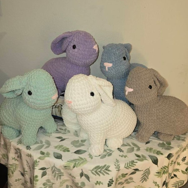 Big and Small Bunny Crochet Pattern Easter Décor Crochet PDF English - Etsy