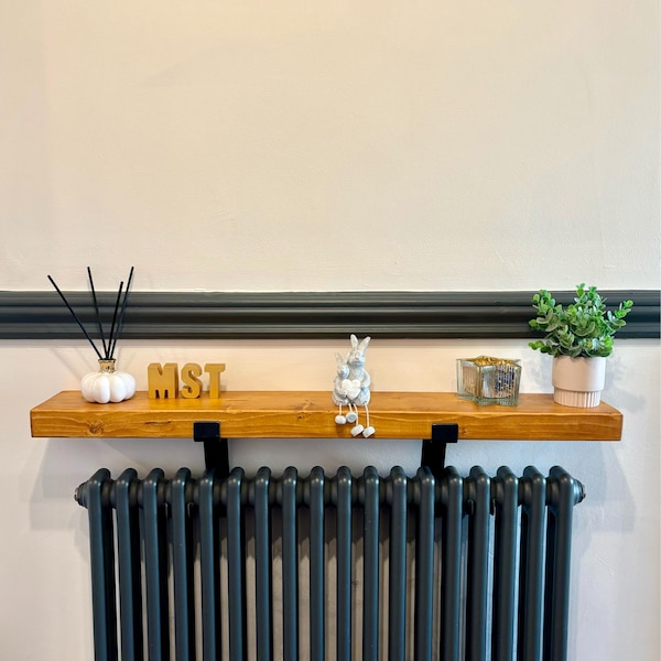 Handmade Radiator Shelf, Made From Solid Wood, Rustic Style ...