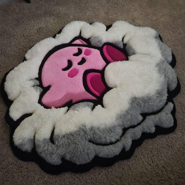 3D Tufted Cartoon Rug: Fluffy Clouds Carpet, Handmade Room Decor - Etsy