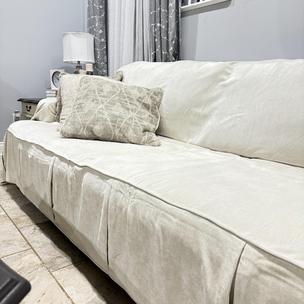 View of Minimalist Couch Cover - Etsy