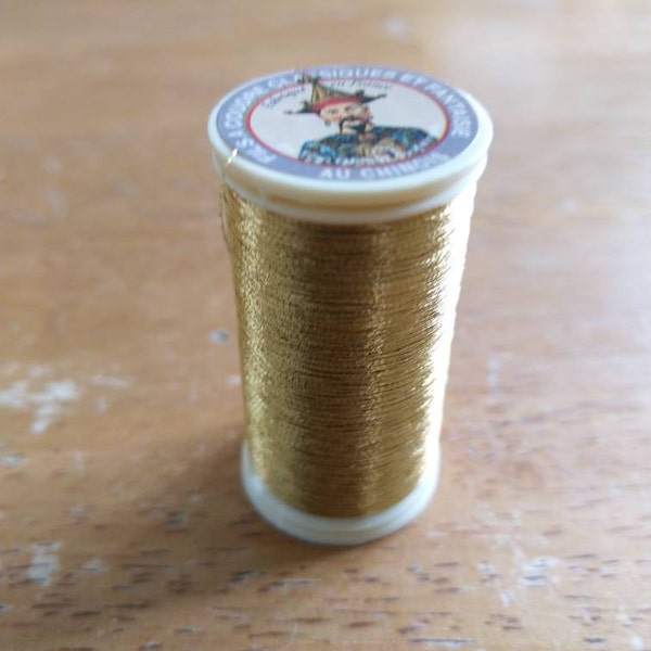 Old Gold Color 110 Sajou Metallic Thread, Metallic Sewing Thread, Fil ...