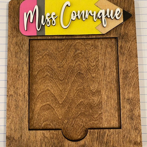 Teacher Pencil Sticky Note SVG | Laser Cut File - Etsy