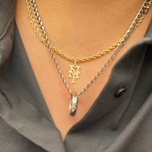 14K Gold NY Mets Pendant| Authentic Solid 14K Gold Pendant