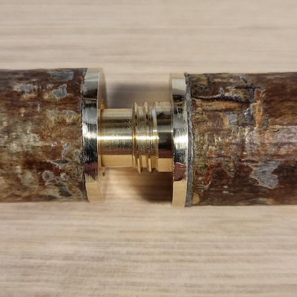 Male Lock Brass Joint Coupler Connector Set for Snooker Cue or Walking ...