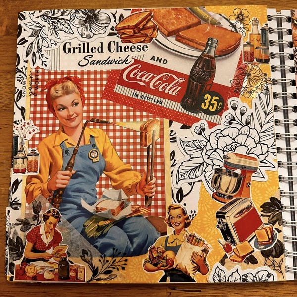 Retro Kitchen Recipe Junk Journal Kit, Fussy Cut, Vintage Scrapbook Kit ...