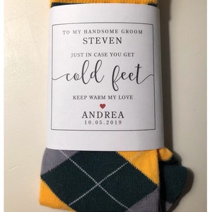 Just in Case You Get Cold Feet Label,gift for Groom,gift From Bride ...