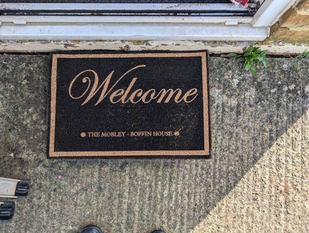 Custom Doormat with Welcome and name | Coir Door mat | Personalised Welcome Rug | Front door Mat