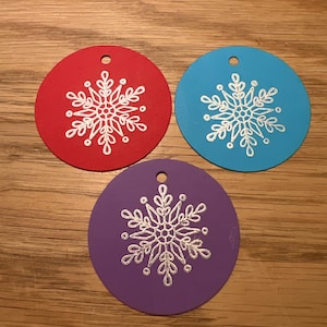 Lot De 6 Tampons En Bois Et Caoutchouc DECORA - Motifs Flocons De Neige Pour Scrapbooking, Cartes Et Loisirs Créatifs