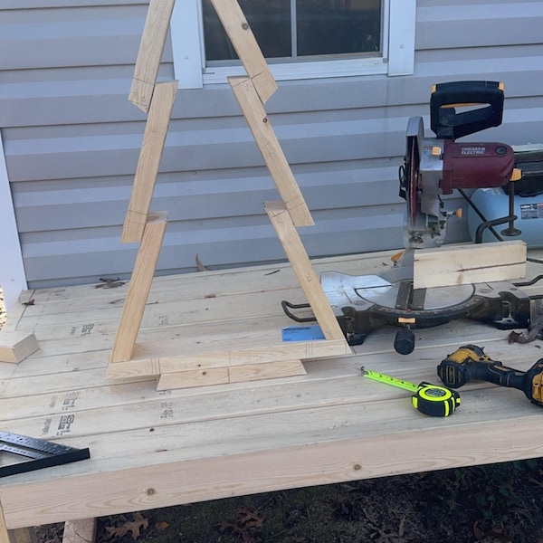 2x4 Christmas Tree Plans, Wood Christmas Tree Blueprint, DIY Christmas