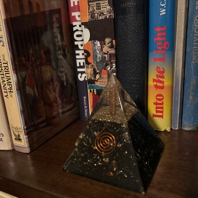 Black Tourmaline Orgone Pyramid For Protection Against Black Magic & E - Foto 14