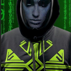 LUCIFERIAN Gothic Clothes Occult Hoodie Distressed Washed Slit Hem