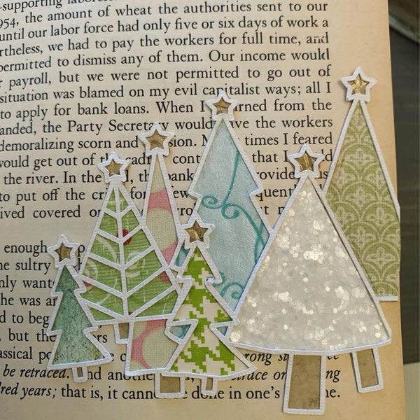 Christmas Trees Border With Backing Pieces Digital Cut File zip Folder ...