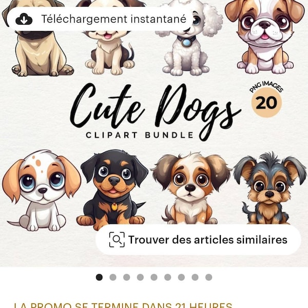 Dogs Clipart Bundle | 20 PNG & JPG Cute Dog Perfect for Card Making ...