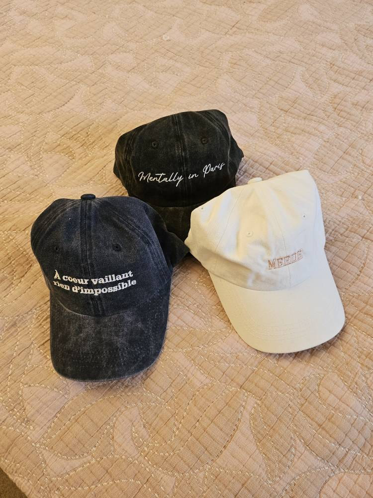 Custom Embroidered Dad Cap Washed Dad Hat Unstructured Gym Cap Bachelor Party Bachelorette Party Gift business merch 24031801