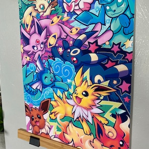 Retro Pokemon Eeveelutions Poster Eevee Umbreon Leafeon Canvas Painting  Japanese Anime Wall Art Prints Living Room Decor - AliExpress