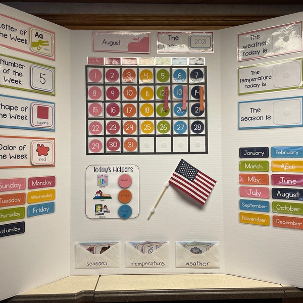Circle Time Calendar Board Kit: Homeschool & Preschool (digital ...