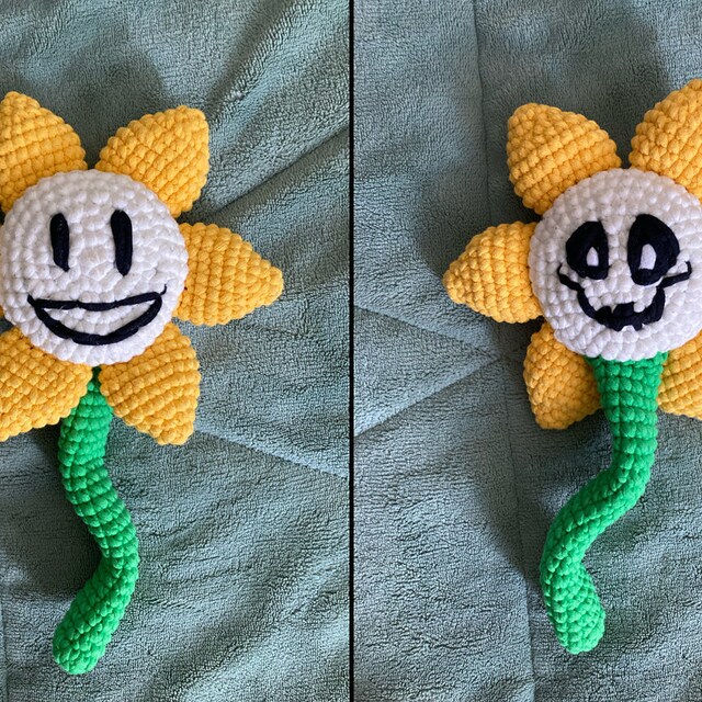 Flowey Undertale かぎ針編みパターン - あみぐるみかわいいかぎ針編み