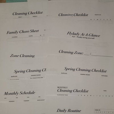 Cleaning Schedule Printable, Happy Planner Classic Insert, Chore Chart ...