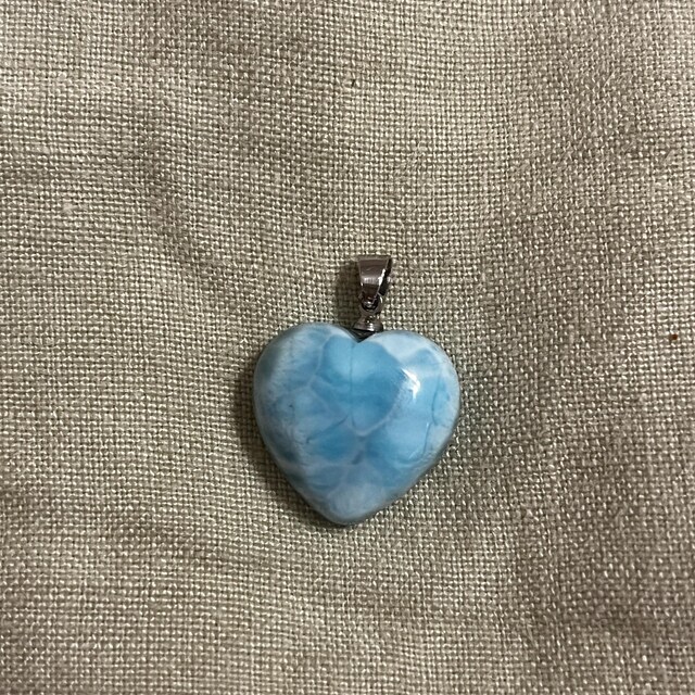 天然ブルーラリマーハートペンダント 本物の本物のラリマー宝石 - Etsy