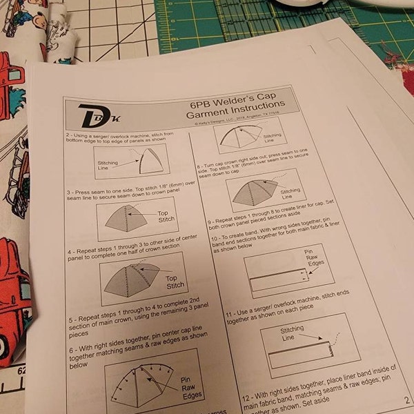7 3/8" - PDF Welding Cap Pattern - Etsy