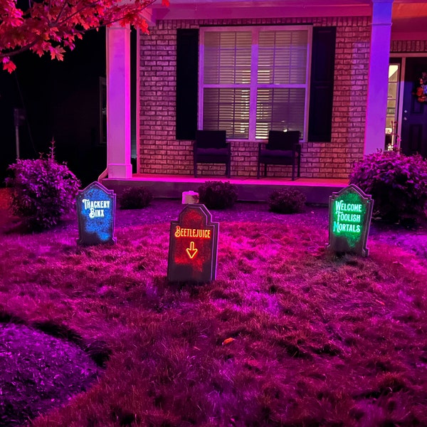 Halloween Fun Custom Tombstone / Gravestone KRYSTAL BALL. LED ...