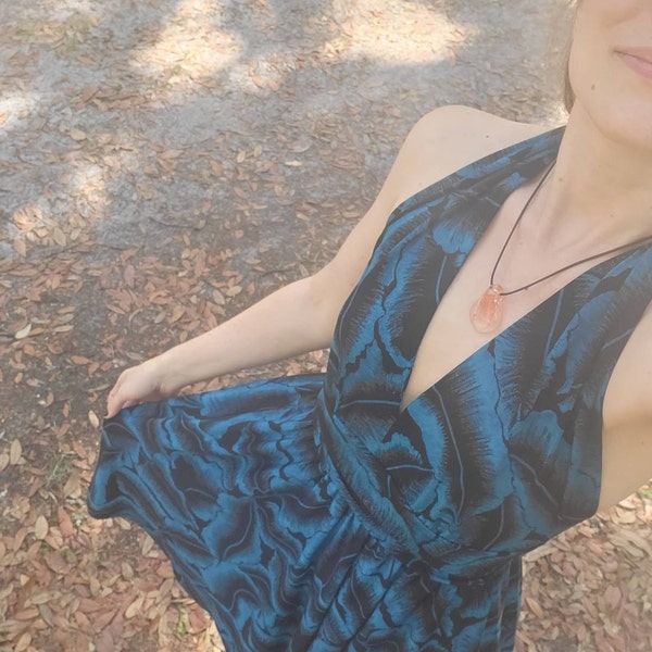 90s Archive Utility Bubble Dress with Gothic Print (S/M)