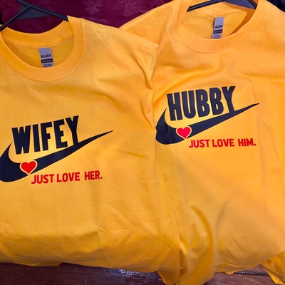 hubby and wifey nike shirts