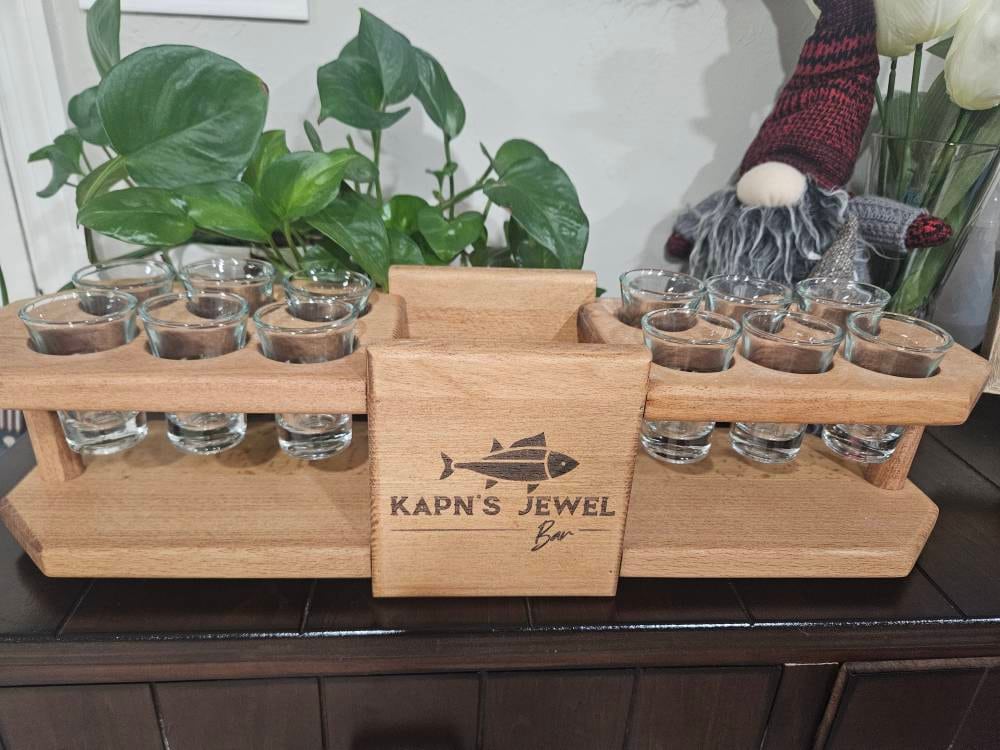 Personalized Engrave Tequila Shot Wooden Board, Housewarming Gift, New Home Gift, Wedding Gift, Engagement Gift, Bride Gift, Tequila Flight