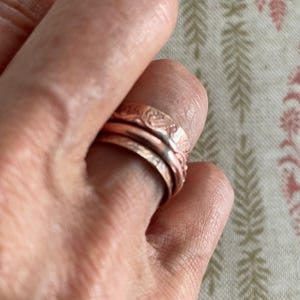 Pure 100% Copper Ring, Solid Copper Ring, Meditation Ring, Handmade Copper Spinner Ring, Handmade Women Ring, Spinner Ring, Gift For Mom