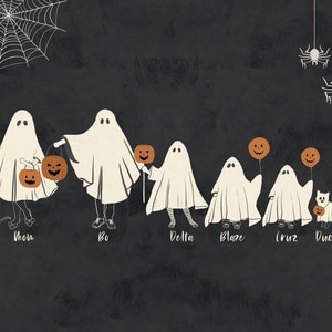 Halloween Family Portrait Personalized Family Print - Etsy
