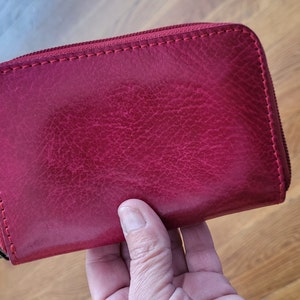 Leather Zip Around Small Wallet, Handmade Women Wallet, Clutch Wallet ...