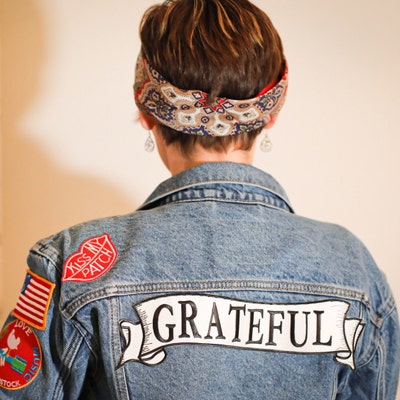 Embroidered Custom Ribbon Rocker Patch Personalized Patch Custom Patch ...