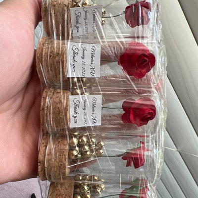 Beauty and the Beast Mini Glass Wedding Favors for Guests, Wedding ...