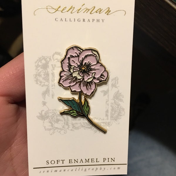 Pink Peony Soft Enamel Pin Etsy Pink Peony Soft Enamel Pin Etsy