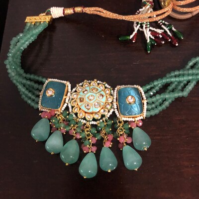 Indian Kundan Choker/ Indian Jewelry/ Indian Necklace/ Indian - Etsy